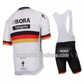 Tenue Maillot + Cuissard à Bretelles 2017 Bora-Hansgrohe Championnats de Allemagne